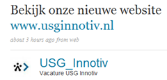 tweet van USG Innotiv 