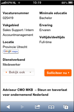 ING mobiele wervingssite | vacature, 2