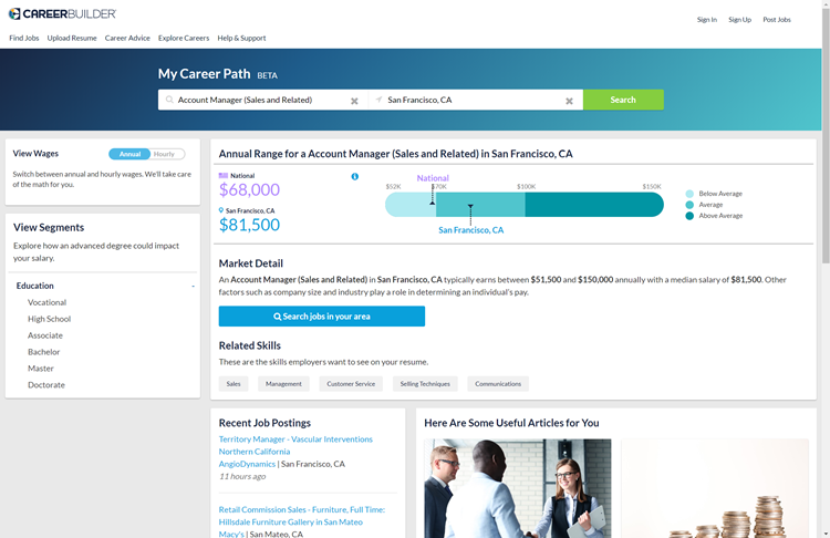 CareerBuilder My Career Path, 2