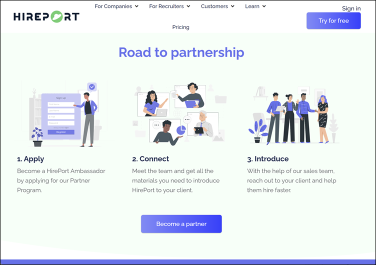 HirePort, road to partnership