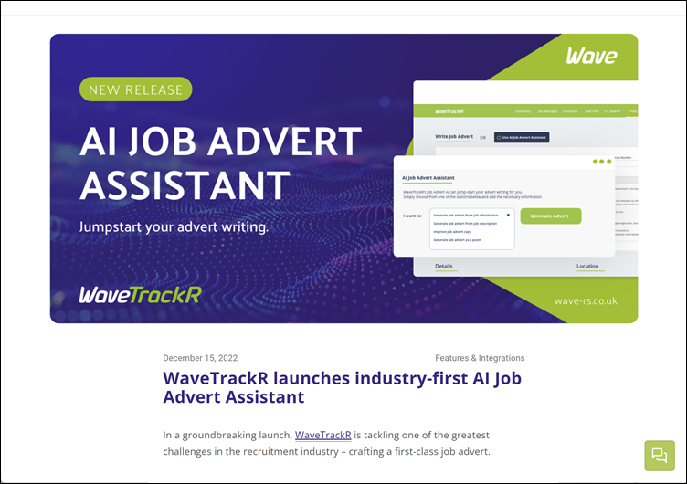 WaveTrackR: AI Job advert assistant