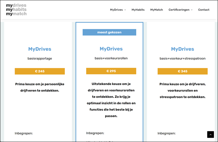 MyDrives: prijsmodellen