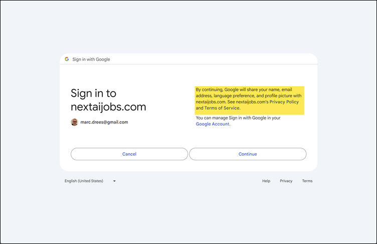 Sign in to Next AI Jobs