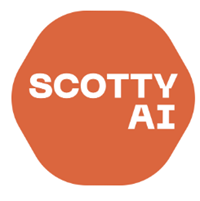Logo en logotype Scotty AI