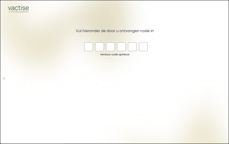 Vactise: code-invoer