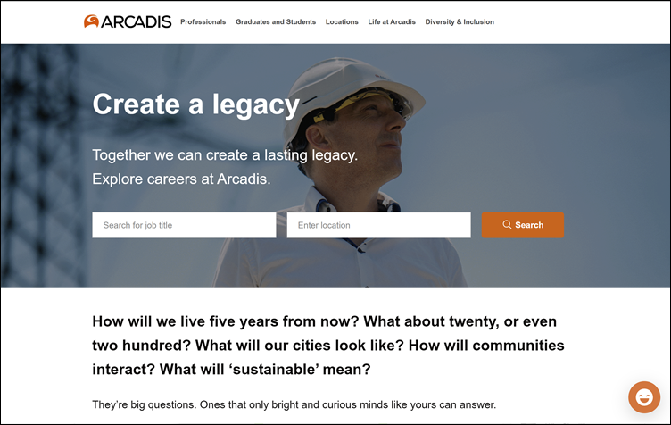 Arcadis werken-bij homepage, vacatures zoeken