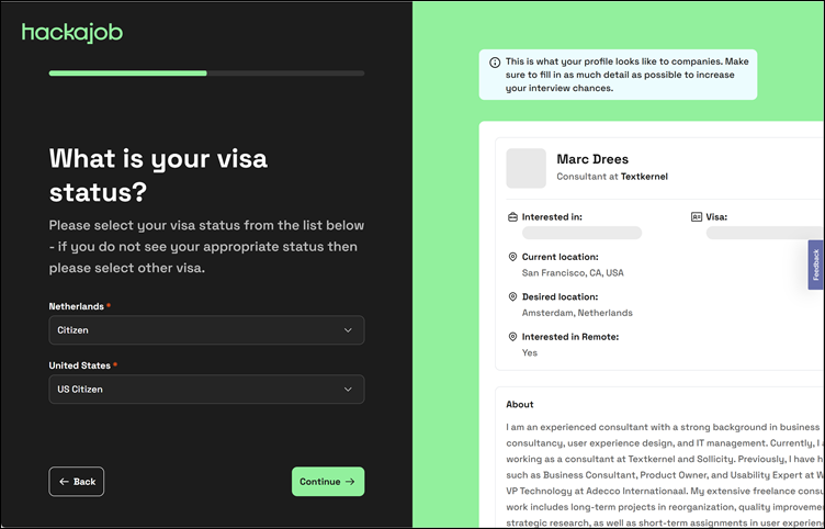 Visa, Hackajob