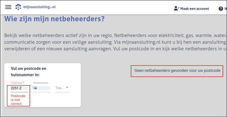 Wie zijn mijn netbeheerders?, 2, mijnaansluiting.nl