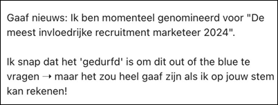 LinkedIn bedelbericht