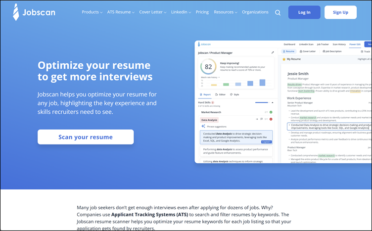 Homepage Jobscan