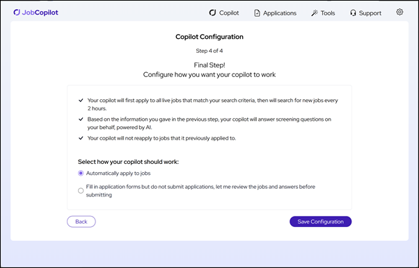 Copilot Configuration, 4 – JobCopilot