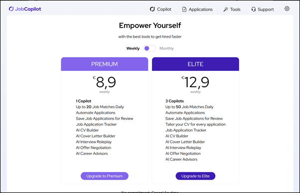 Prijslijst – JobCopilot