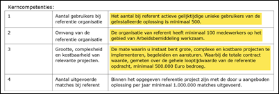 Pag. 30 – 31 – Uitnodiging tot Aanmelding Niet-openbare Europese aanbesteding Public Employment Service-suite voor Bemiddelingsservice