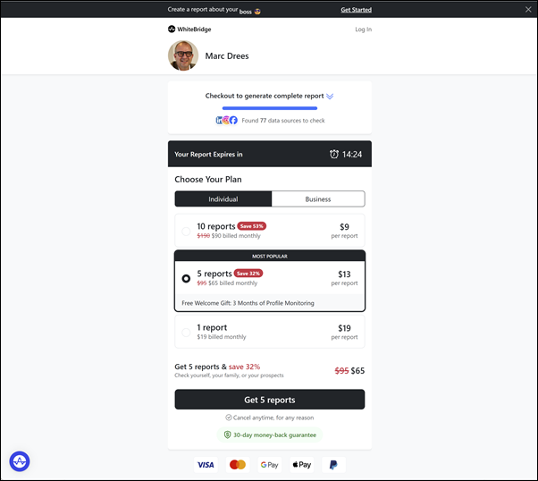 Betaalpagina – Whitebridge