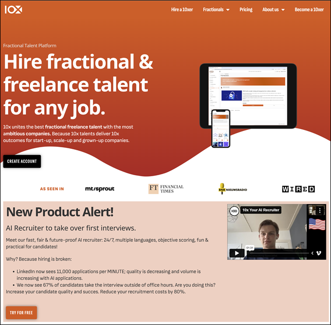 Homepage – 10x.Team