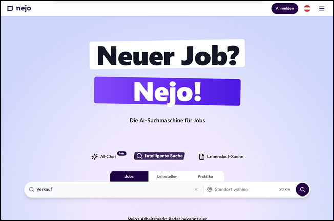 Homepage, Wat veld invoer – Nejo