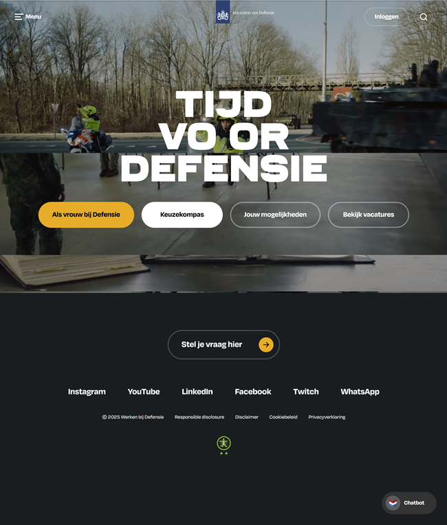 Homepage – Werken bij Defensie