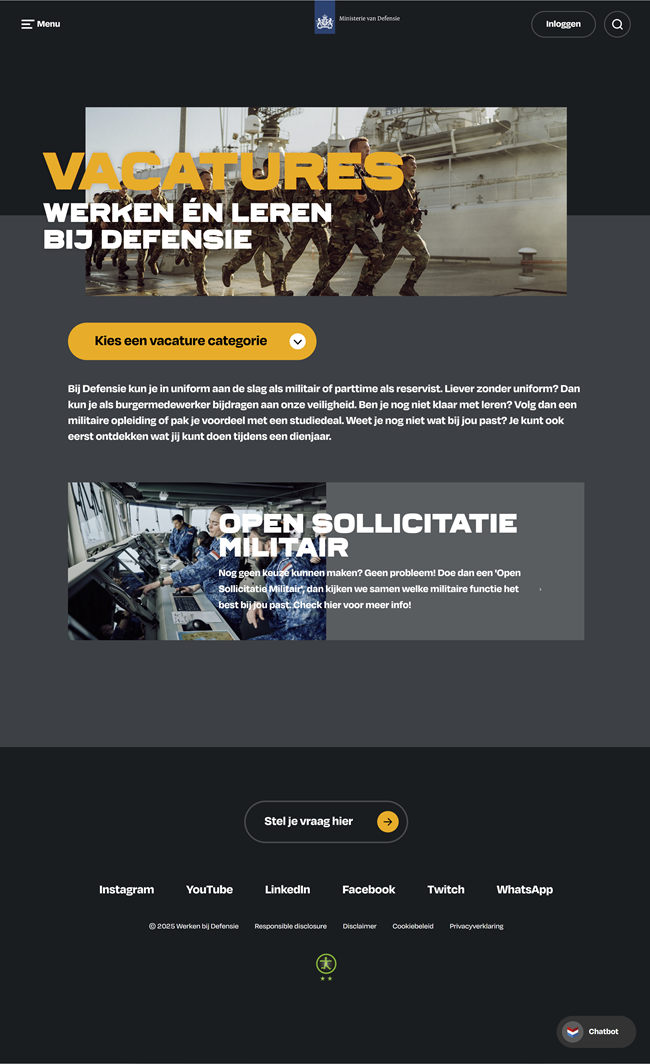 Bekijk vacatures – Werken bij Defensie