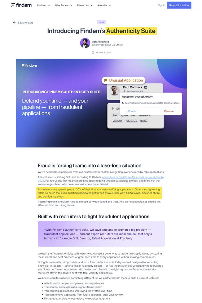 Findem Authtenticity Suite – Findem
