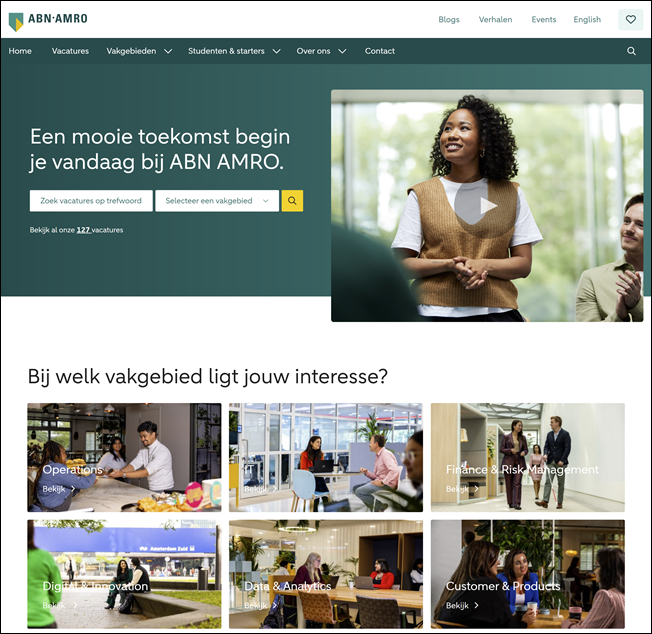 Homepage – Werken bij ABN AMRO
