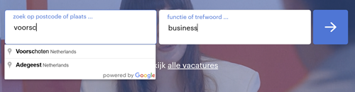 Homepage, zoekvelden – Werken bij Randstad