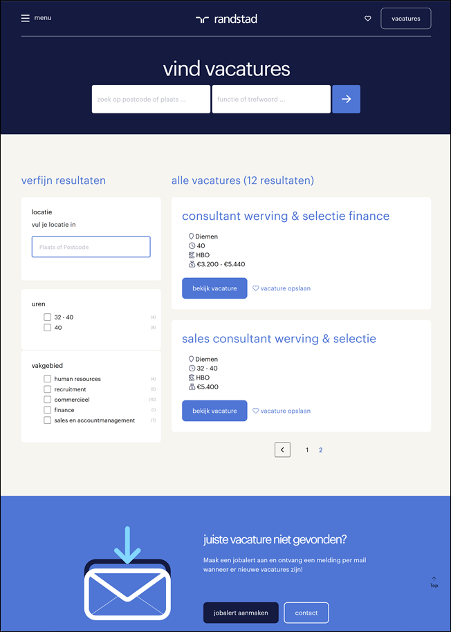 Zoekresultaatpagina – Werken bij Randstad