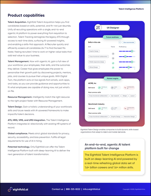Datasheet AI Talent Intelligence Platform &ndash; Eightfold
