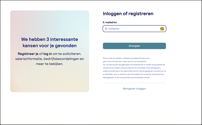 Registratiepagina &ndash; Stepstone.nl