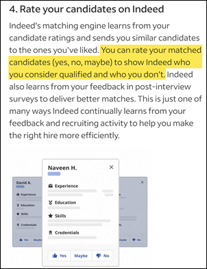 Rate your candidates on Indeed &ndash; Indeed