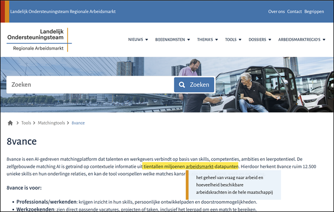 Productpagina 8vance &ndash; Samenvoordeklant