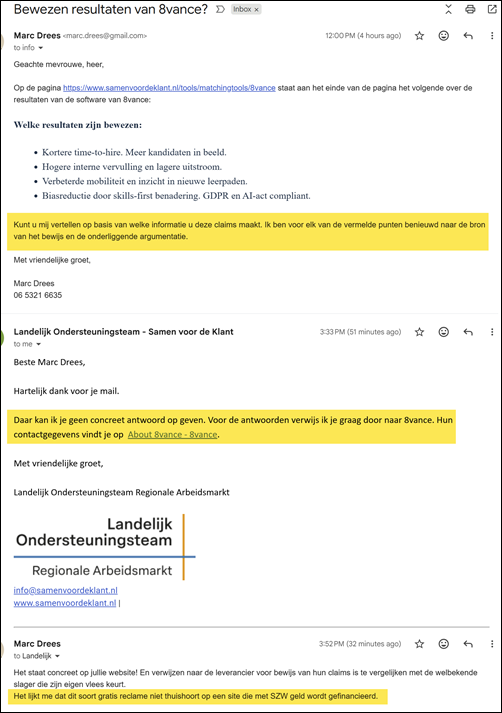 E-mail interactie &ndash; Samenvoordeklant