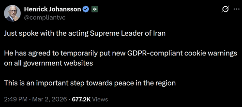 Tweet Henrick Johansson