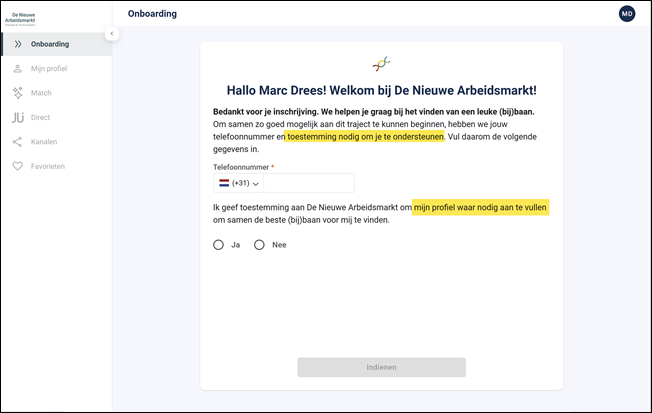 Welkomstscherm &ndash; DNA/Jobliebe/8vance