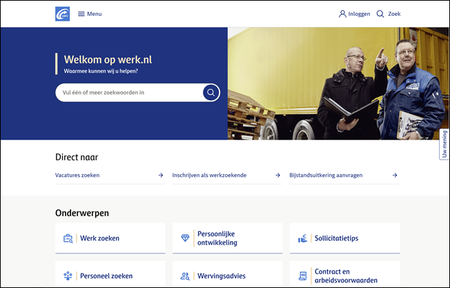 Homepage &ndash; Werk.nl