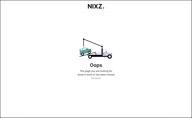 404 &ndash; NIXZ