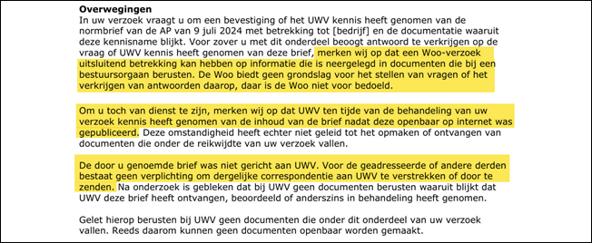 Beslissing op Woo-verzoek 27 mei 2026 &ndash; UWV