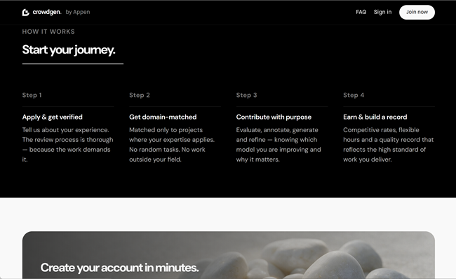 Crowdgen by Appen &ndash; Homepage, 3