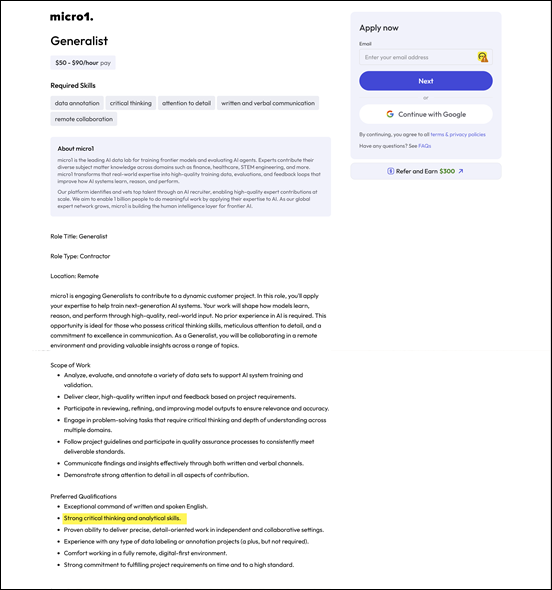 Vacature generalist &ndash; micro1