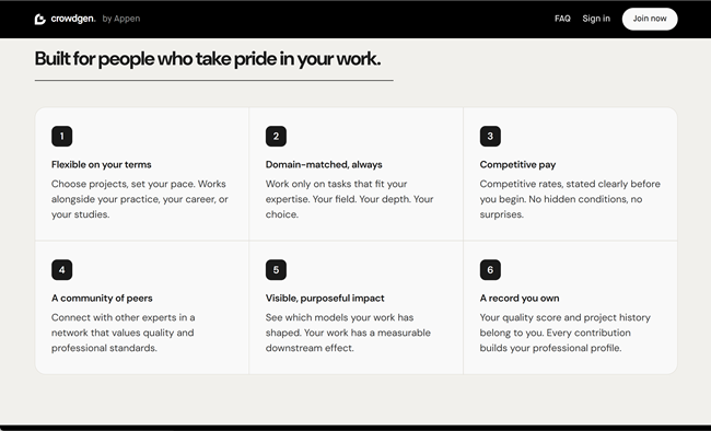 Crowdgen by Appen &ndash; Homepage, 2