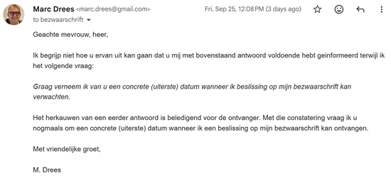 E-mail reactie op AP, 2
